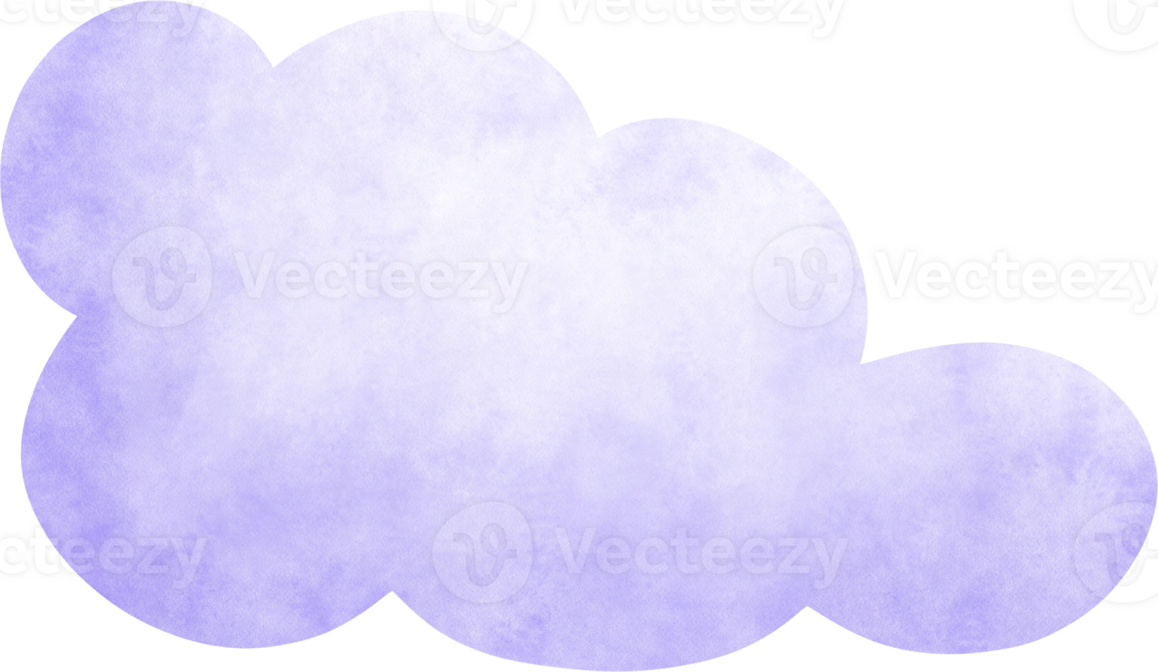 Purple watercolor cloud png