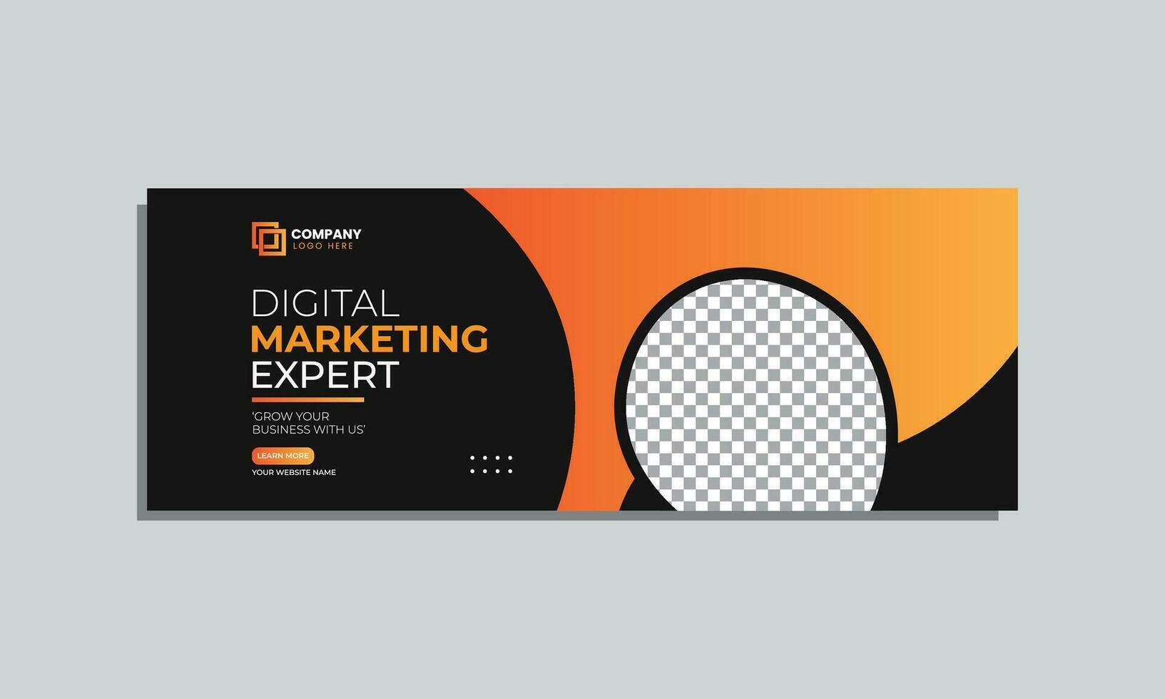 digital marketing agency social media cover banner design. corporate business creative social media cover banner post template vector