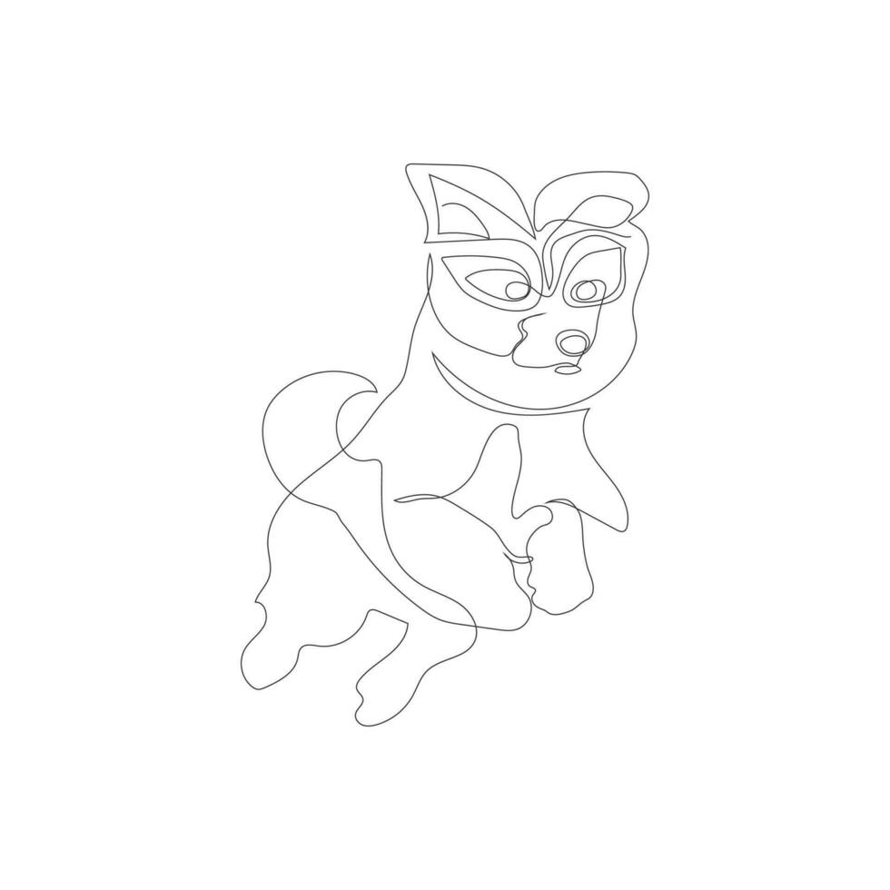doc jumping one line art design vector