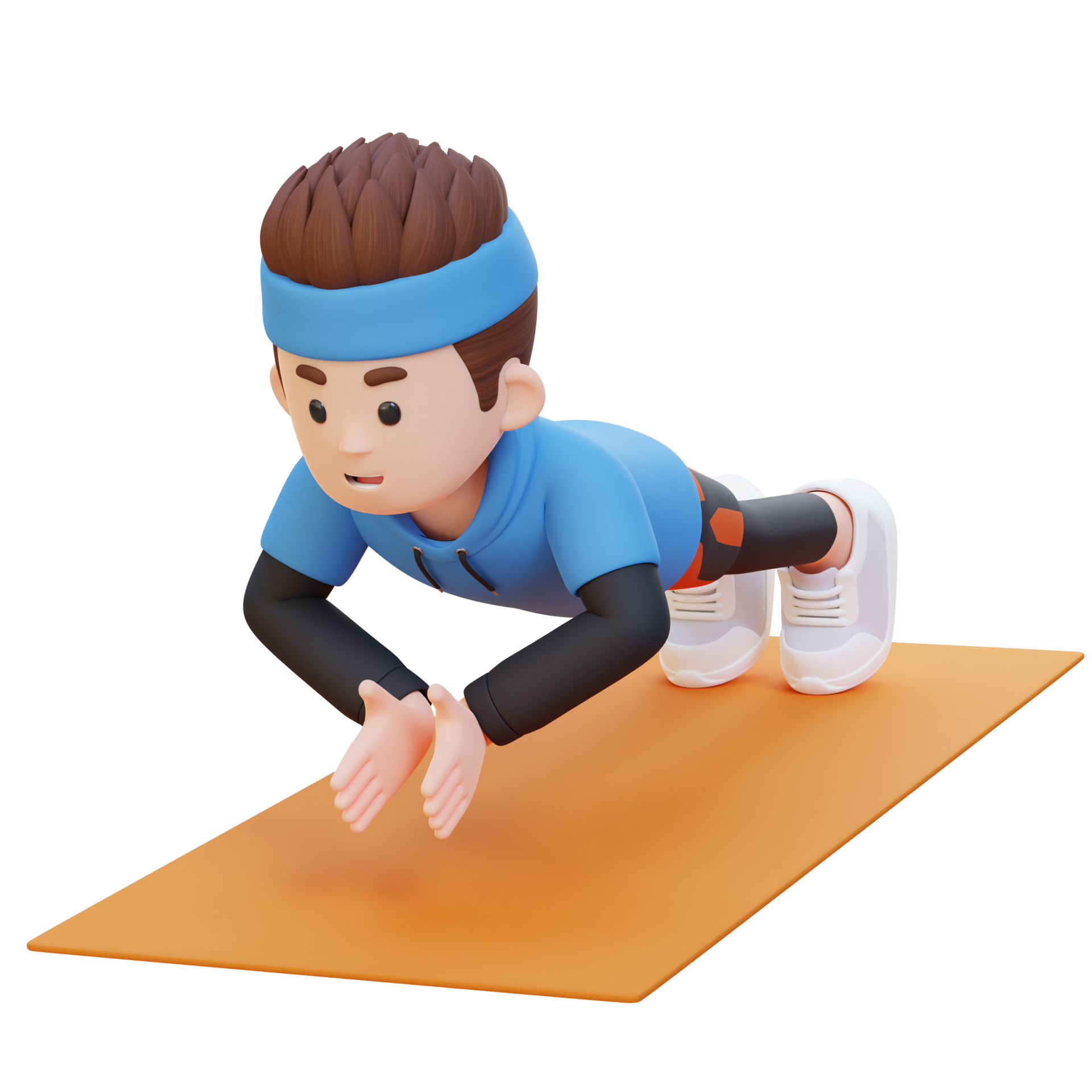 3D Sporty Male Character Performing Clap Push Up Exercise At Home Gym 3d-sporty-male-character-performing-clap-push-up-exercise-at-home-gym