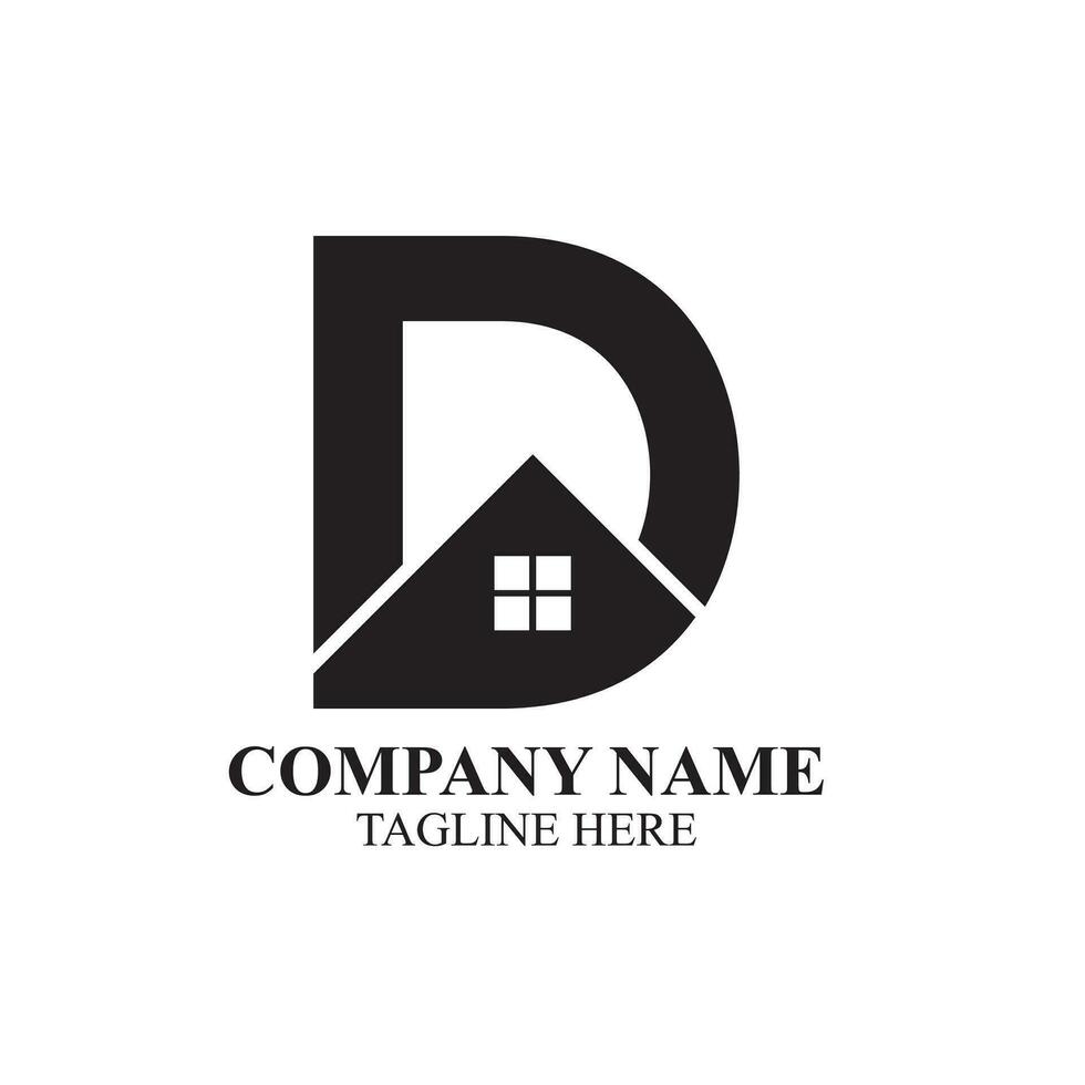 Creative real estate logo design service service vector