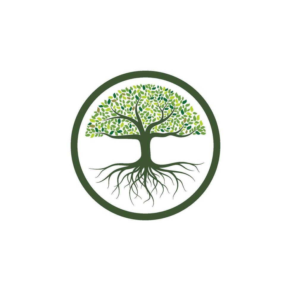 Tree icon logo template vector