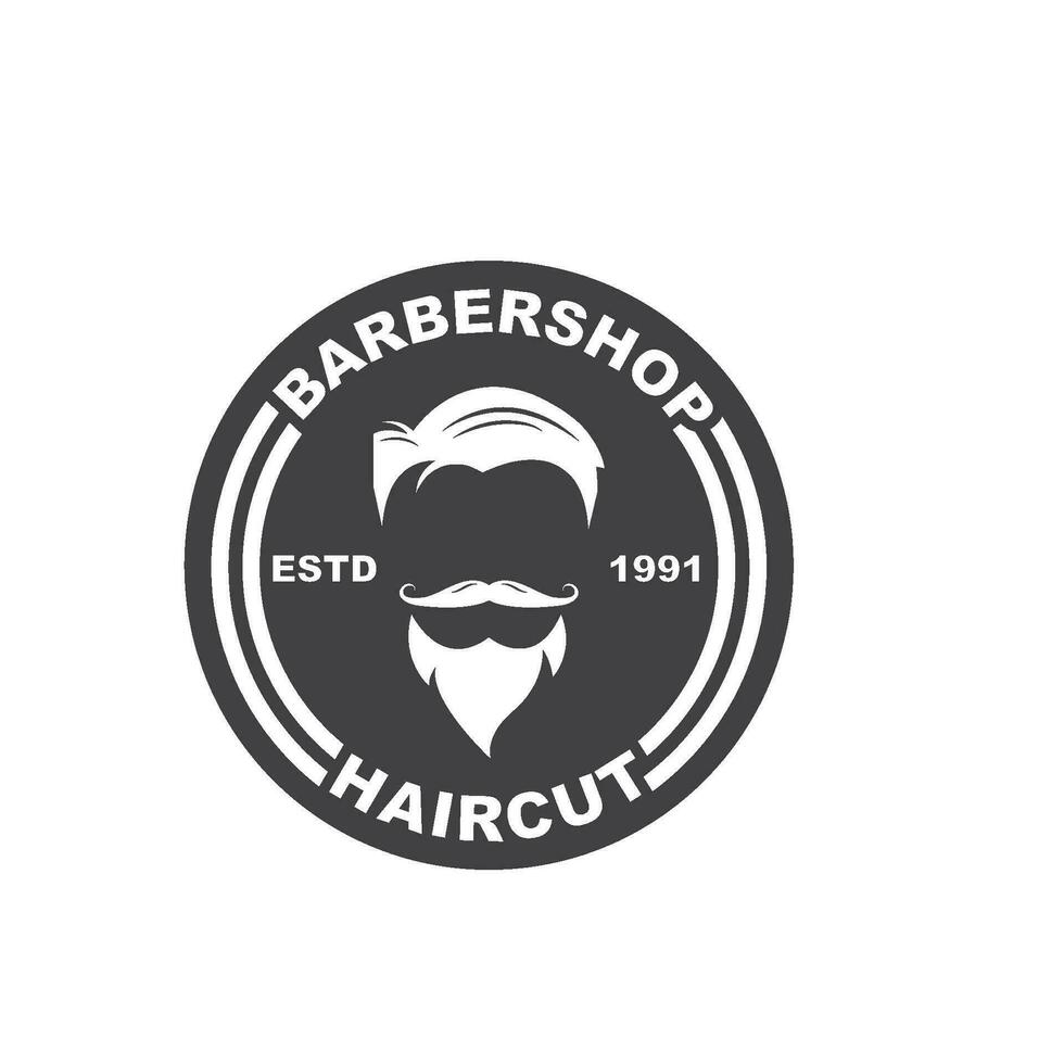 Barbero tienda icono logo vector icono