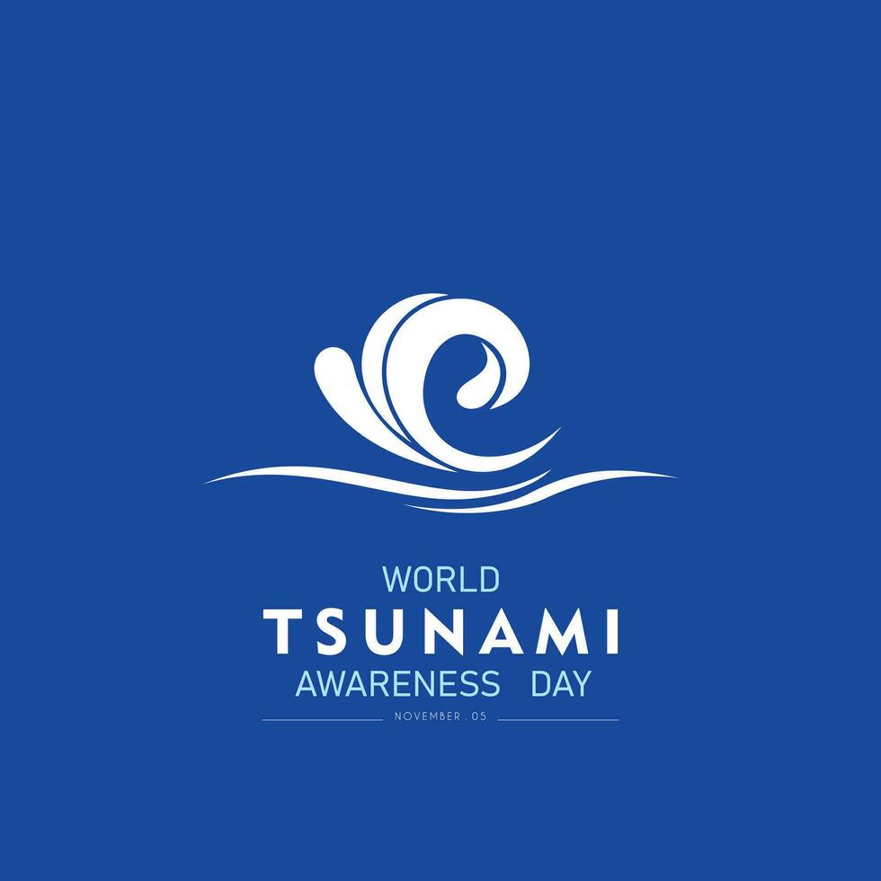 mundo tsunami día es aumento conciencia cada año en noviembre 5 5 vector