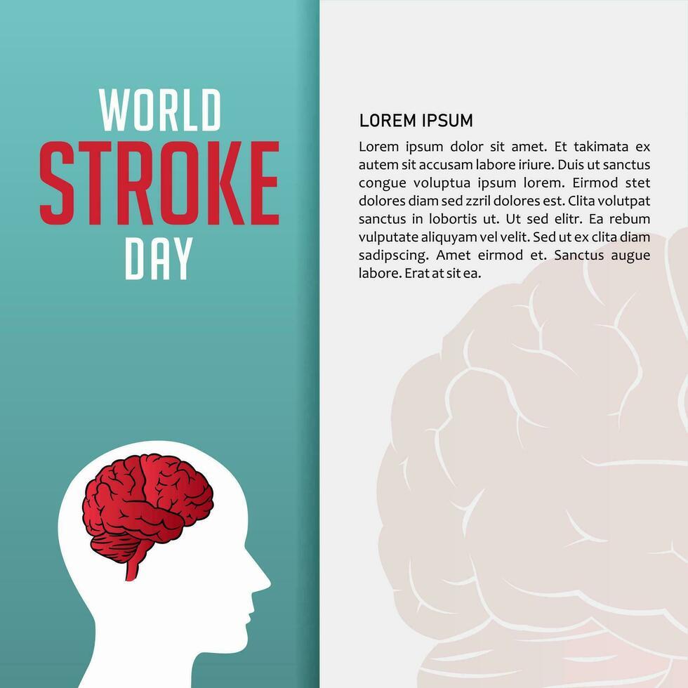 World Stroke day is observed every year on October 29, raise awareness the prevention and treatment the condition vector