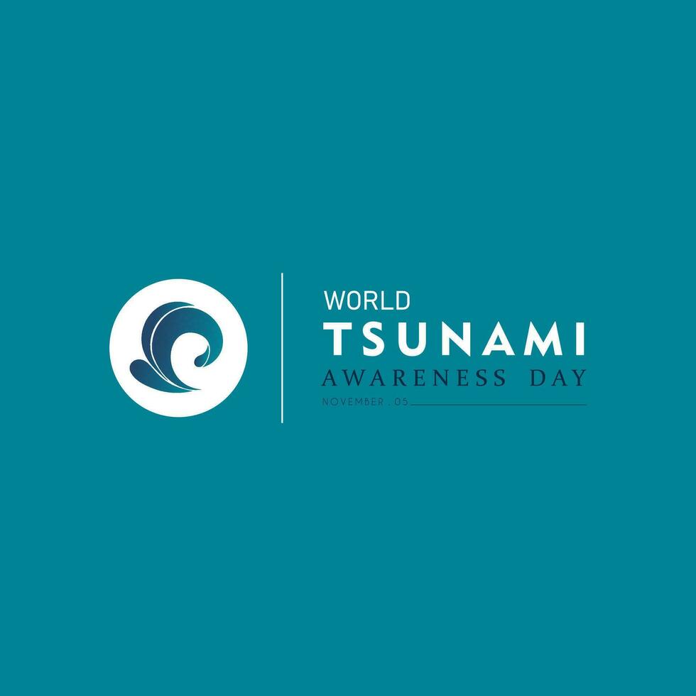 World Tsunami  Day is raise awareness every year on November 5 vector