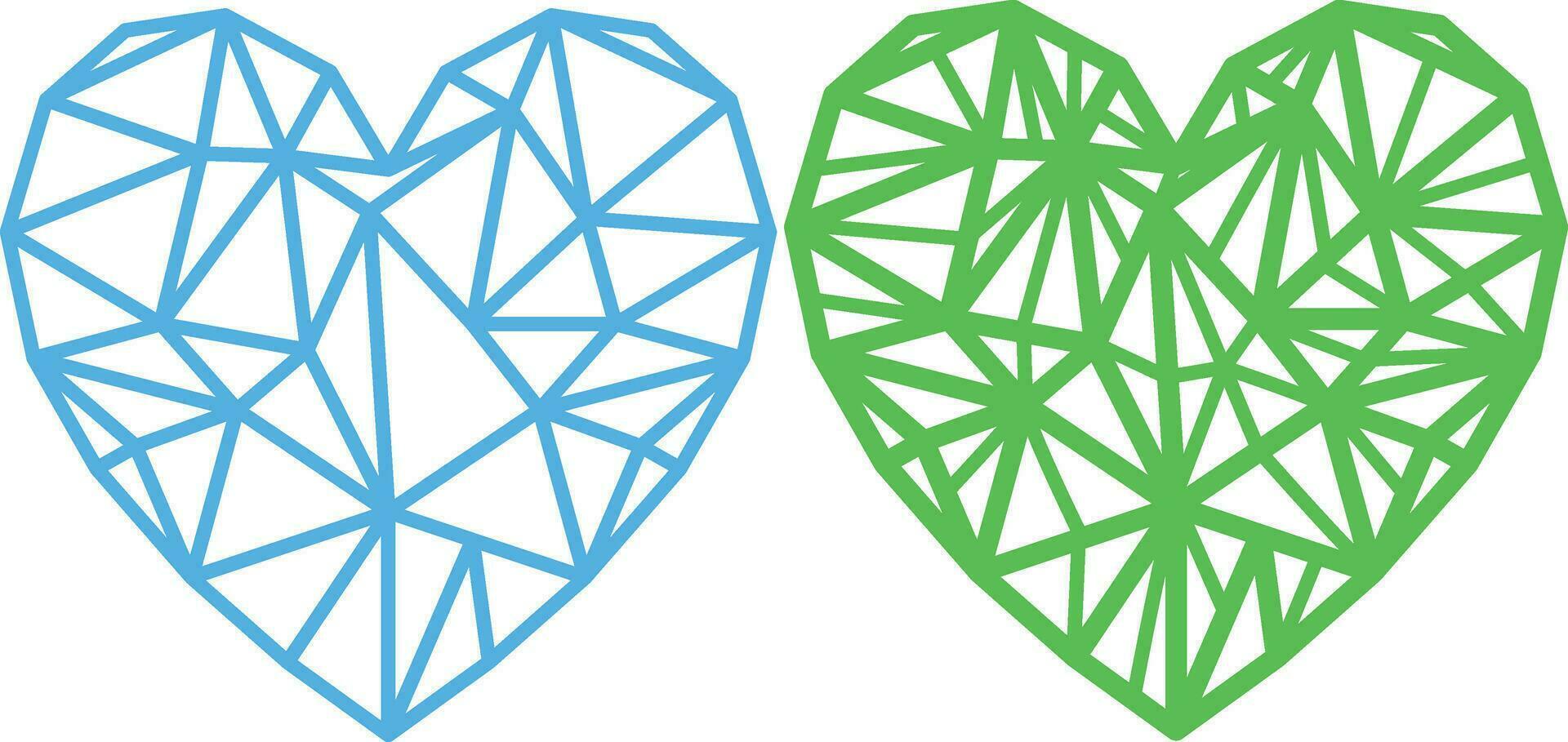 POLYGONAL HEART Multilayer Layout File vector
