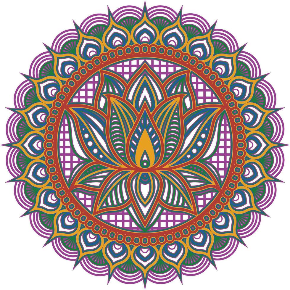 MANDALA LOTUS Multilayer Files, Wall Decor vector