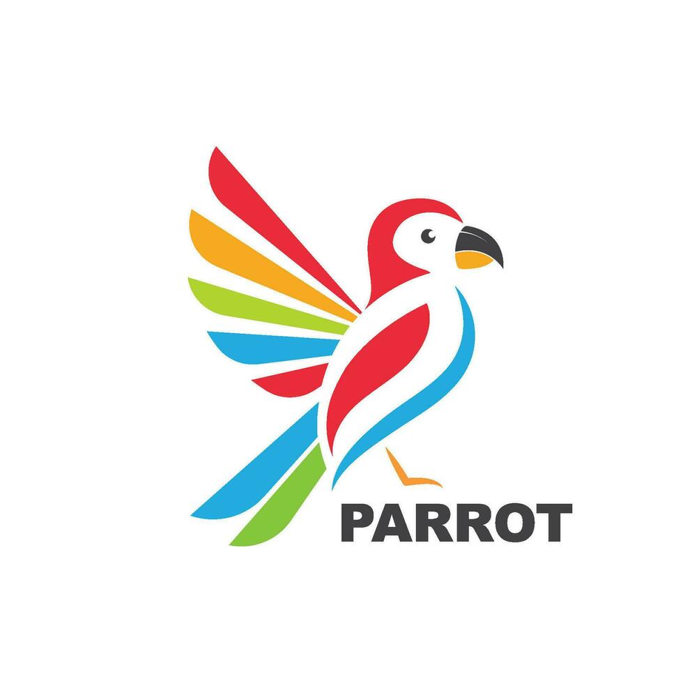 parrot illustration vector icon design