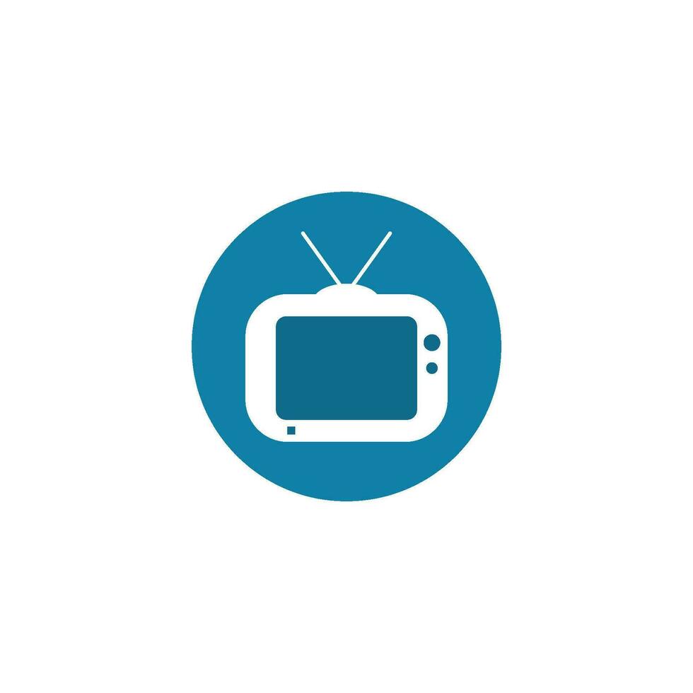 ilustración de vector de logotipo de icono de televisión