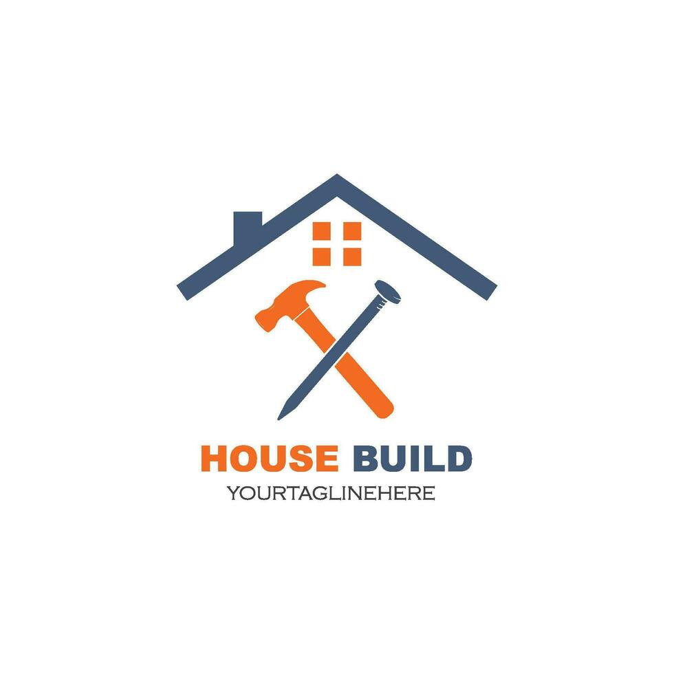 house build and renovation logo icon vector illustration