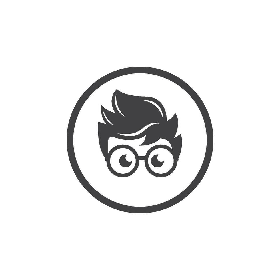 geek boy icon vector illustration design