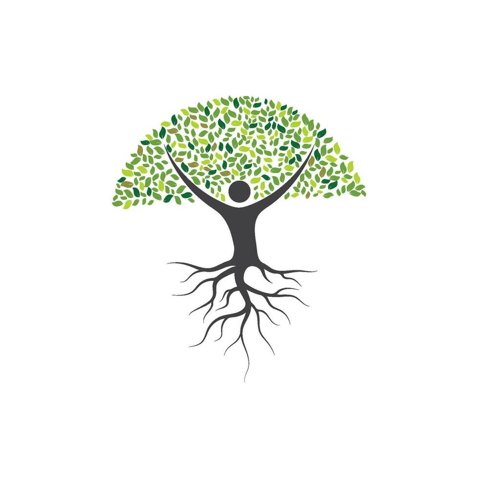 people Tree icon logo template vector