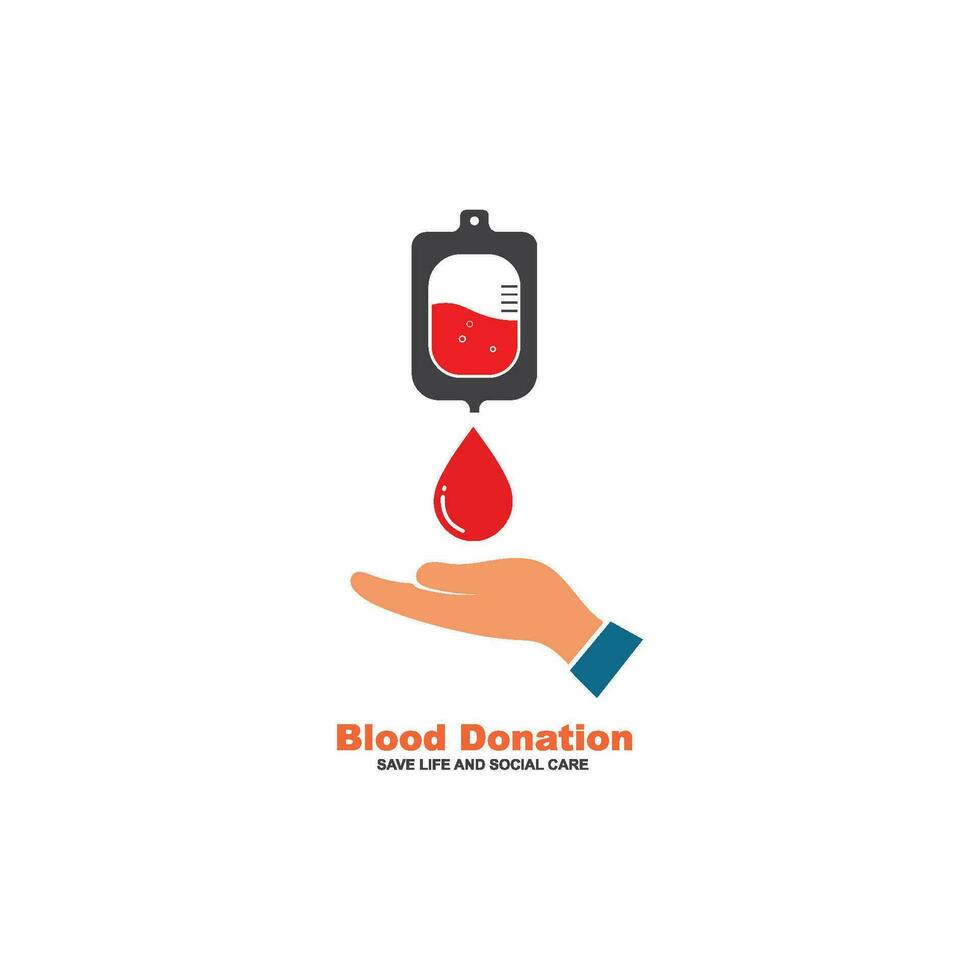 sangre donación icono vector ilustración