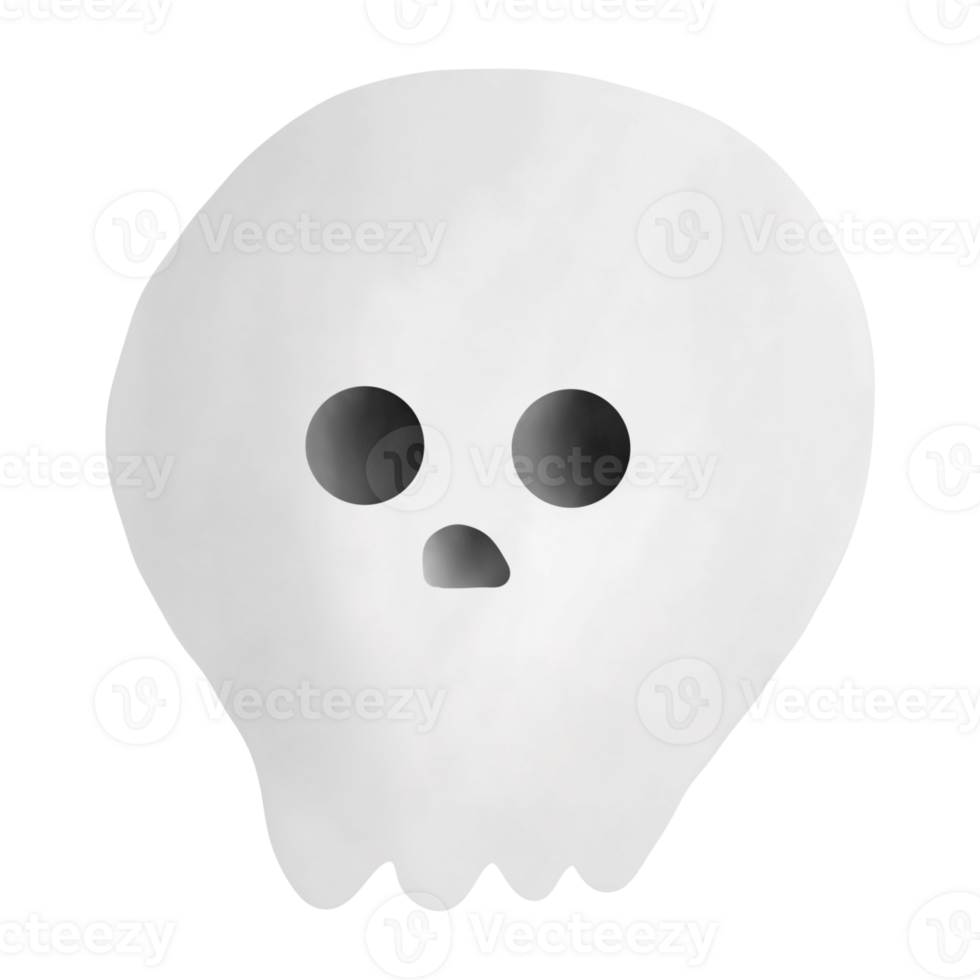 a ghost with a black face on a transparent background png