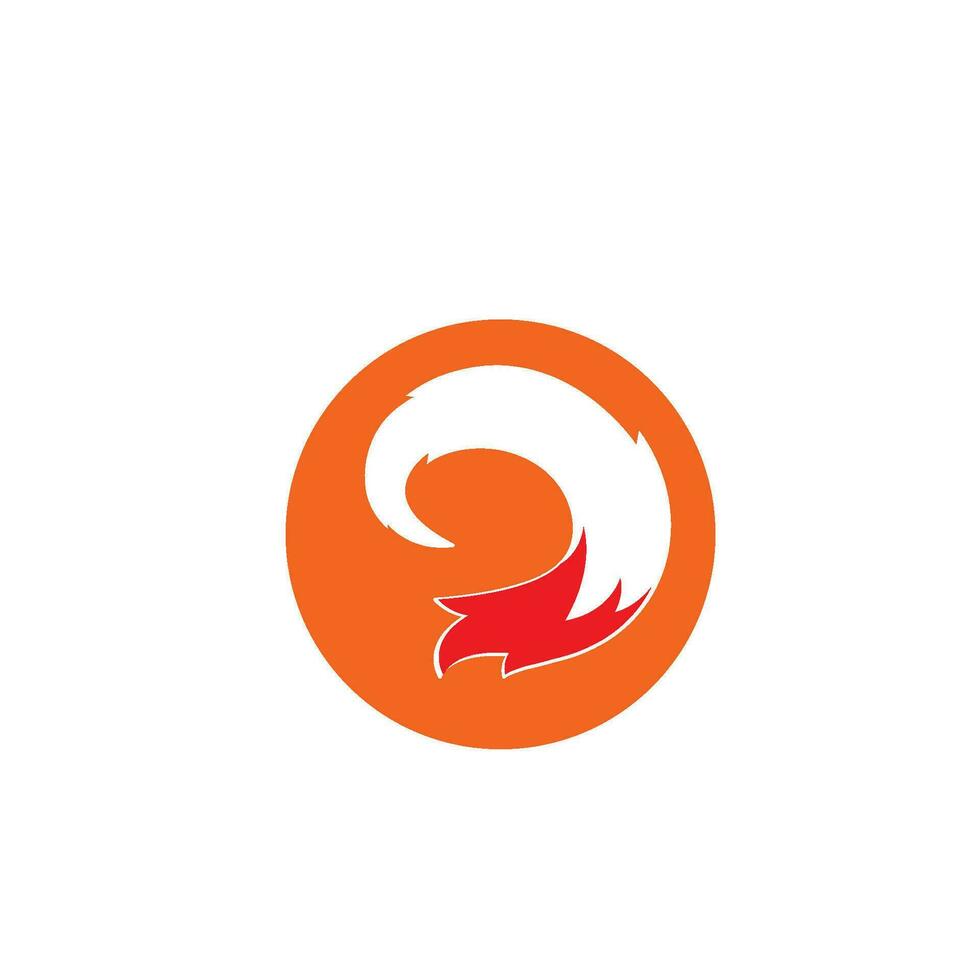 fox tail  icon vector template