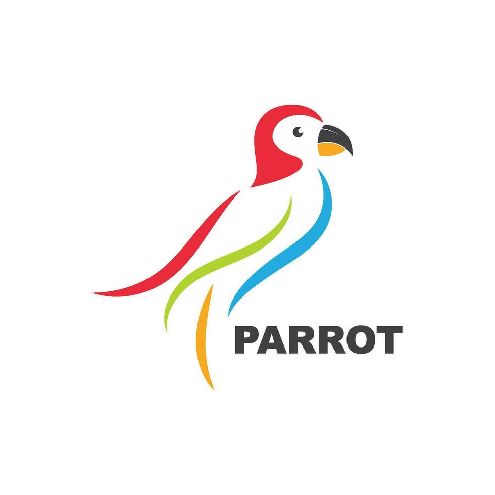 parrot illustration vector icon design