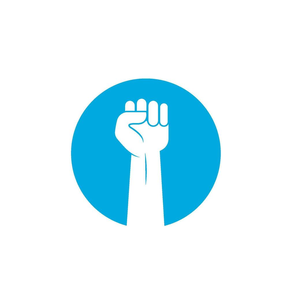 Hand up clenched vector icon illustration design