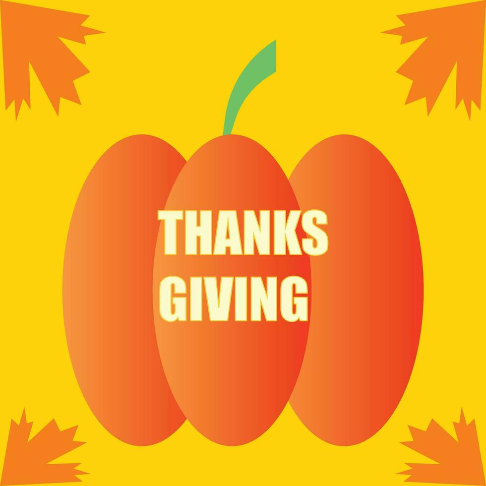 thanksgiving vector design with pumpkin for download