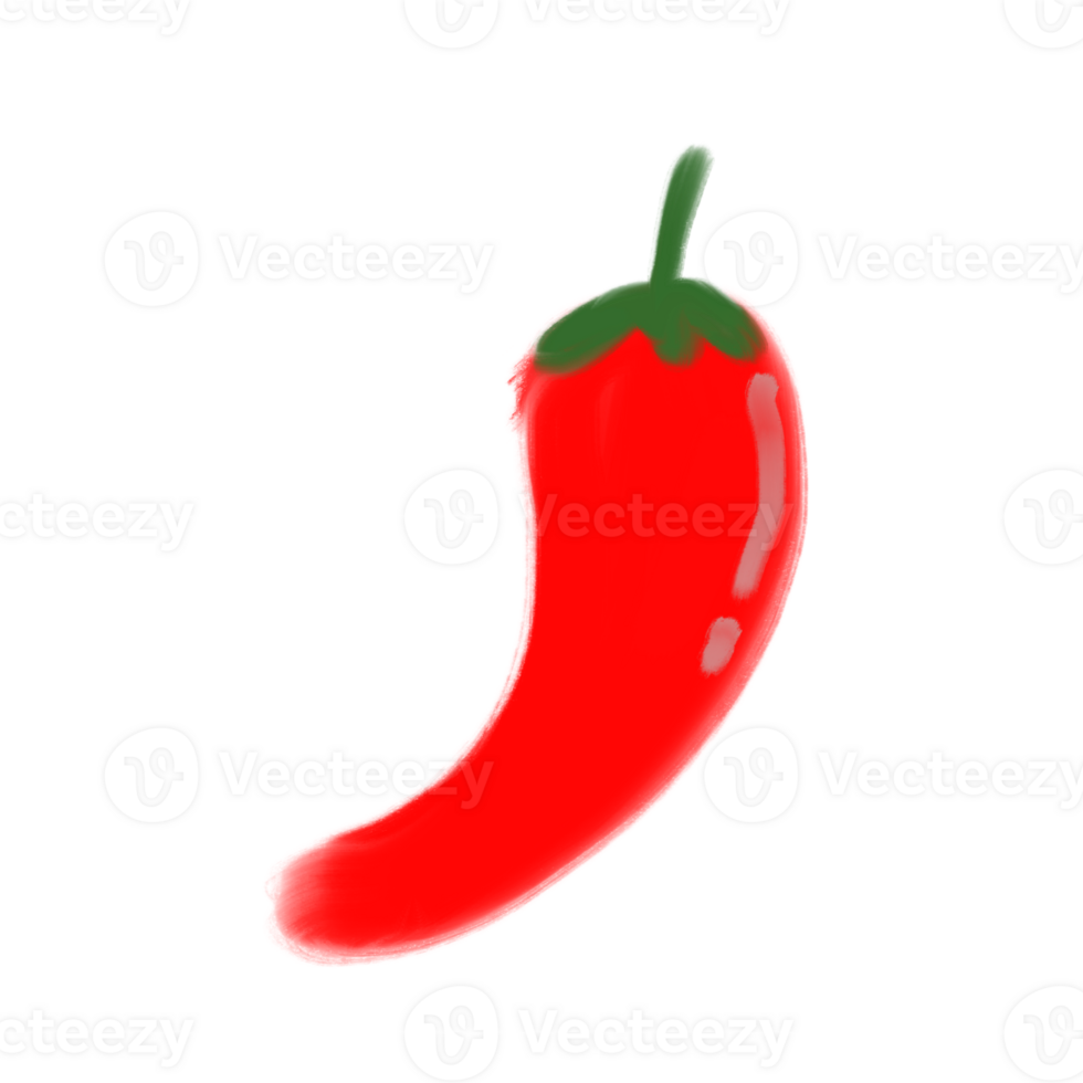 Red Spicy Chilly Vegetable Doodle png