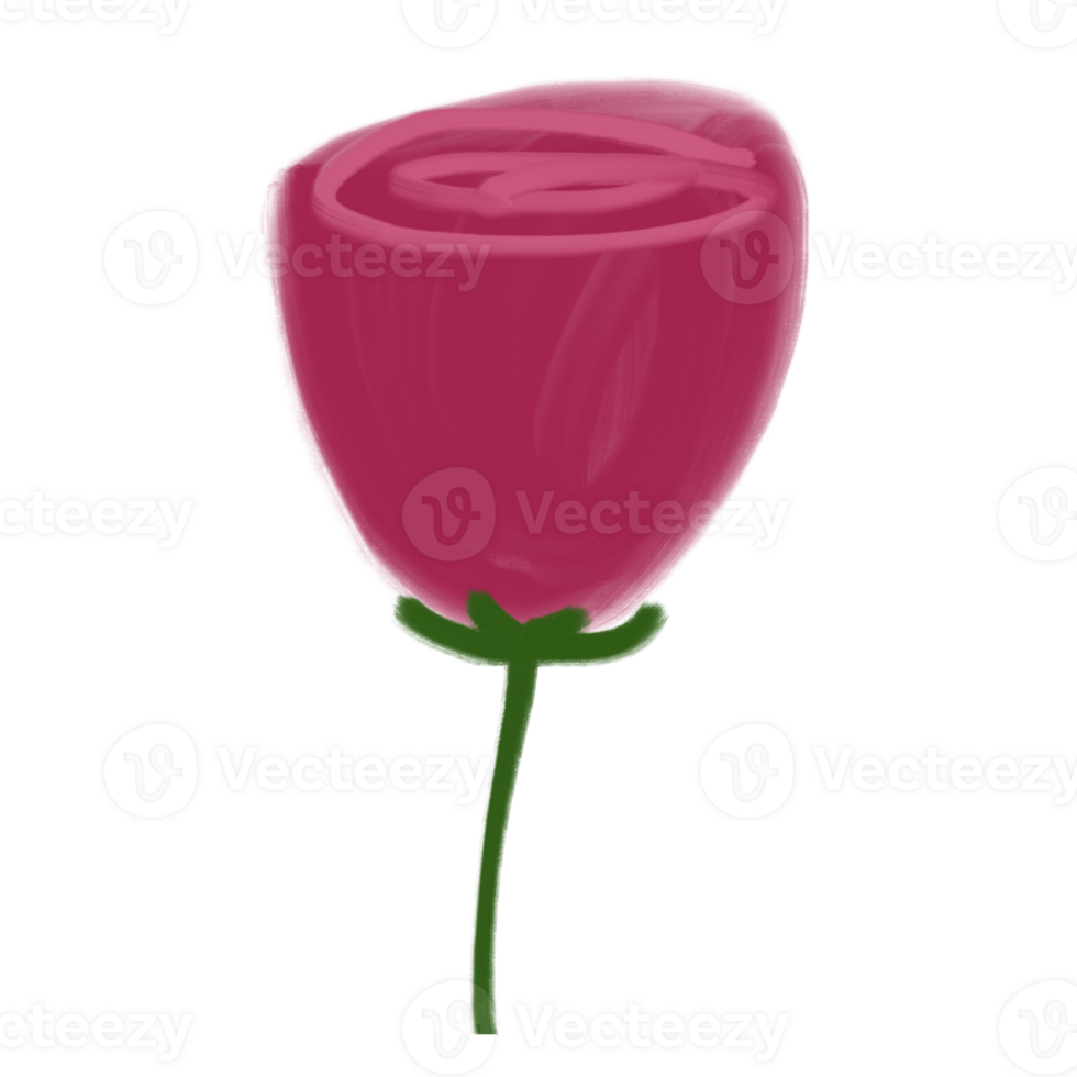 Purple Rose Flower Doodle png