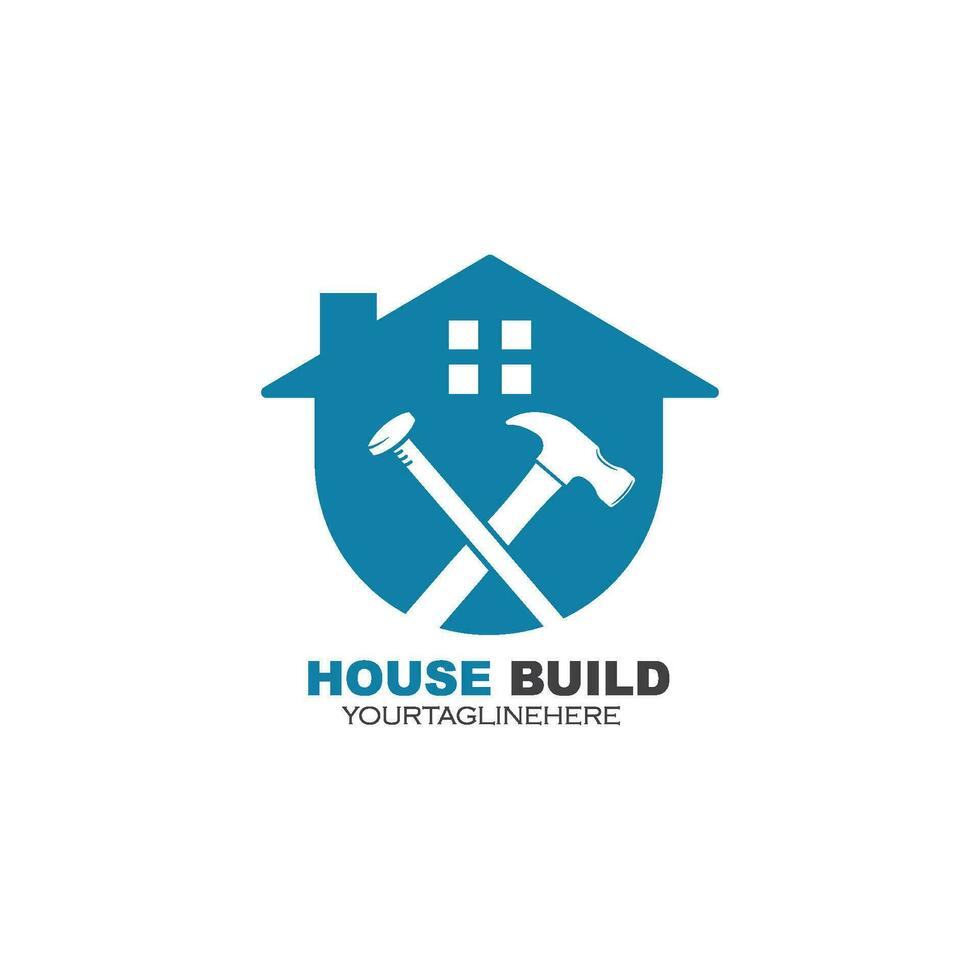 house build and renovation logo icon vector illustration