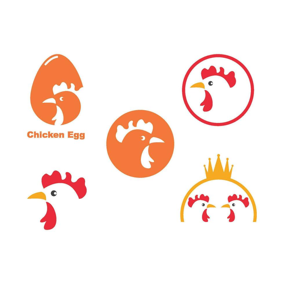 chicken logo vector illustration template