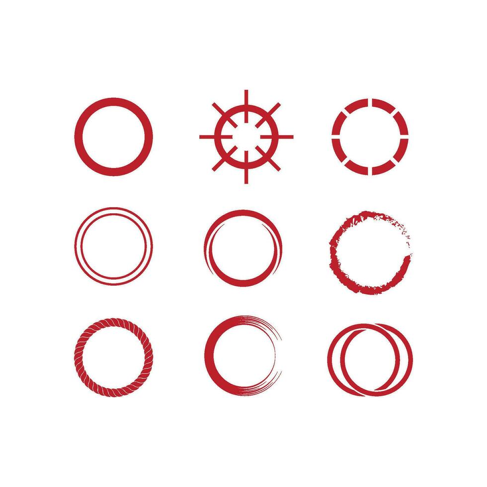 circulo anillo logo modelo vector
