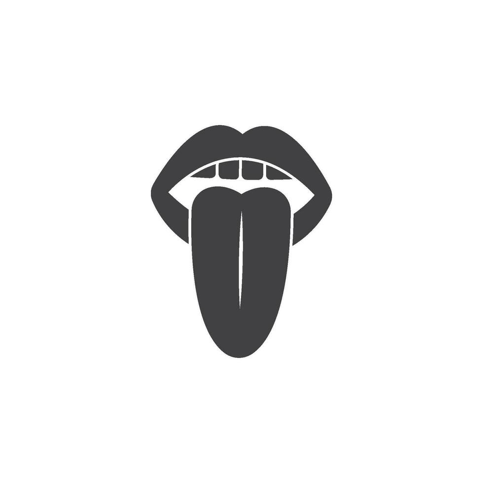 tongue vector icon of human senses illustration