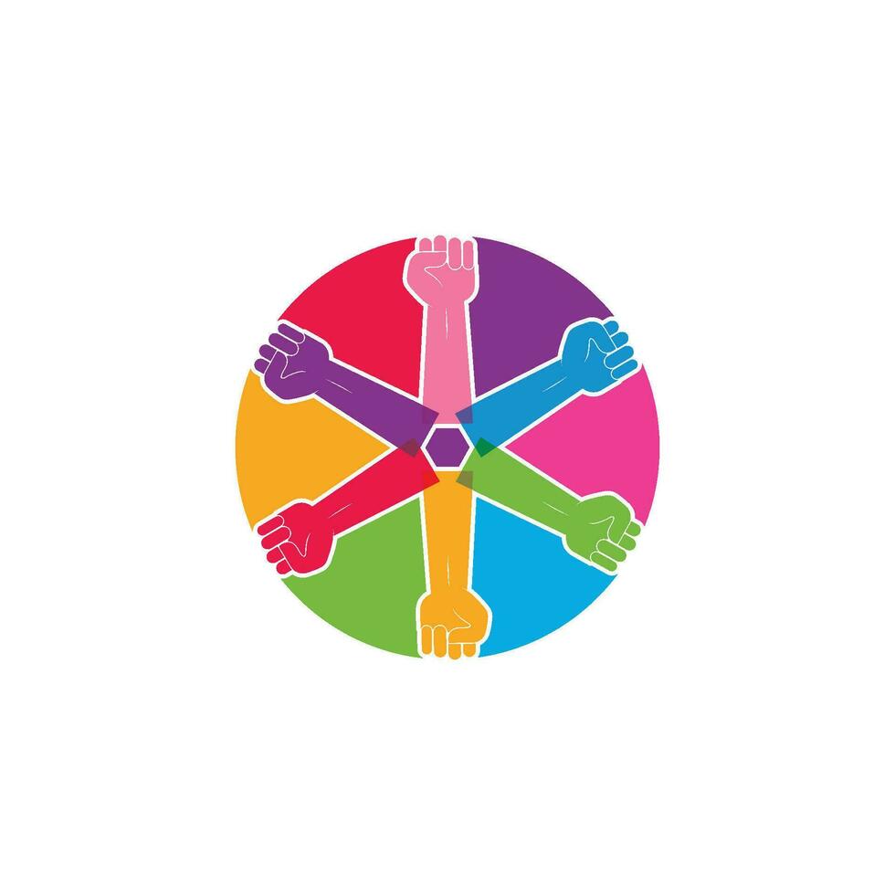Hand up clenched vector icon illustration design