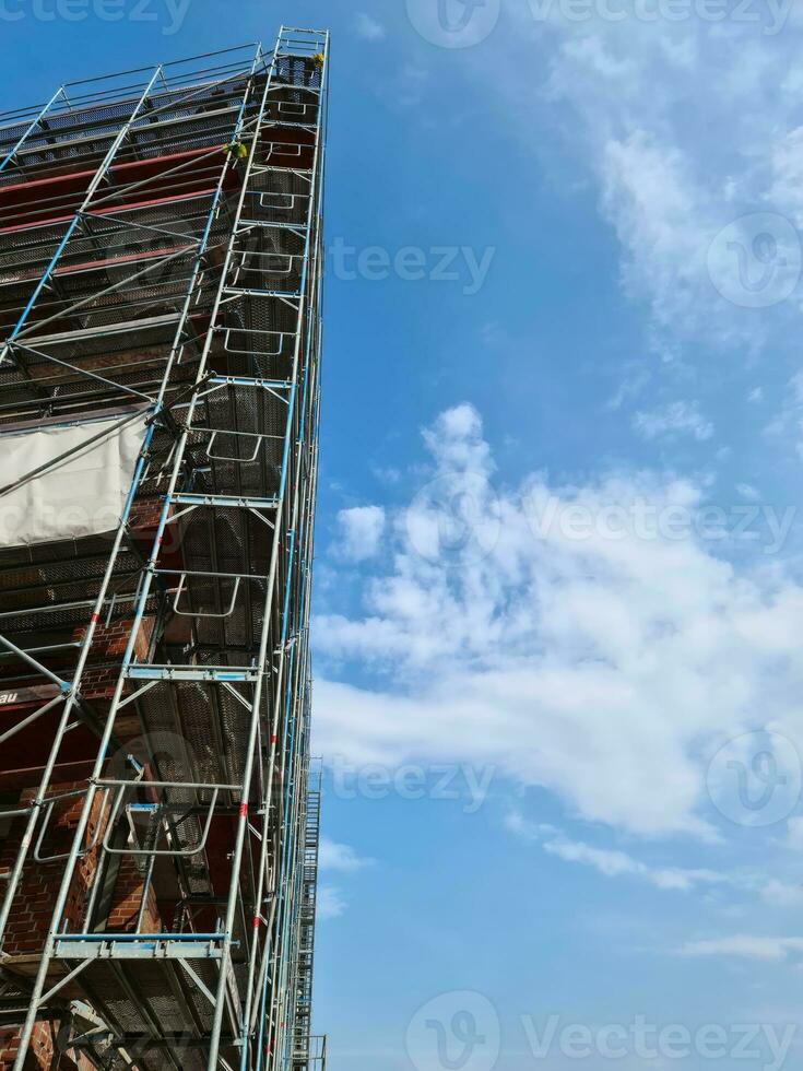 Construction site during progress found in german towns photo