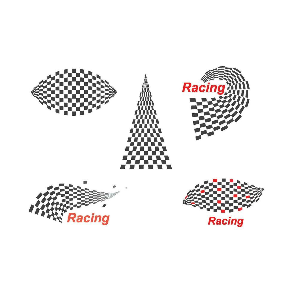 racing flag icon of automotif illustration vector