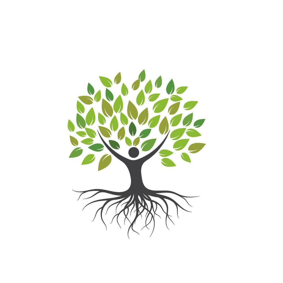 people Tree icon logo template vector