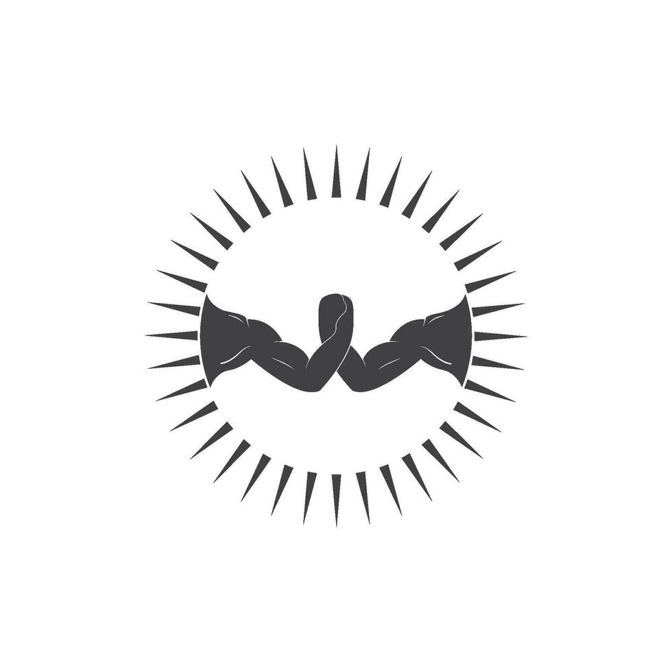 arm wrestling vecor icon illustration design vector