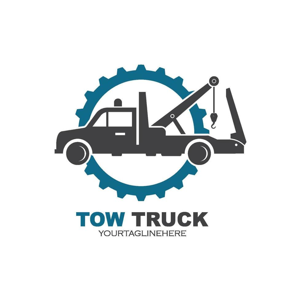 tow truck vector icon logo design