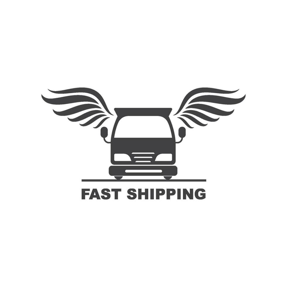 truck wings  icon logo vector illustration design