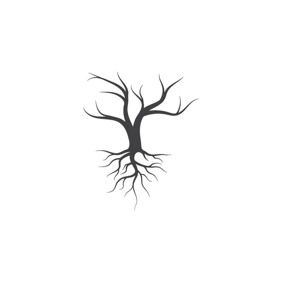árbol sin hoja icono logo modelo vector