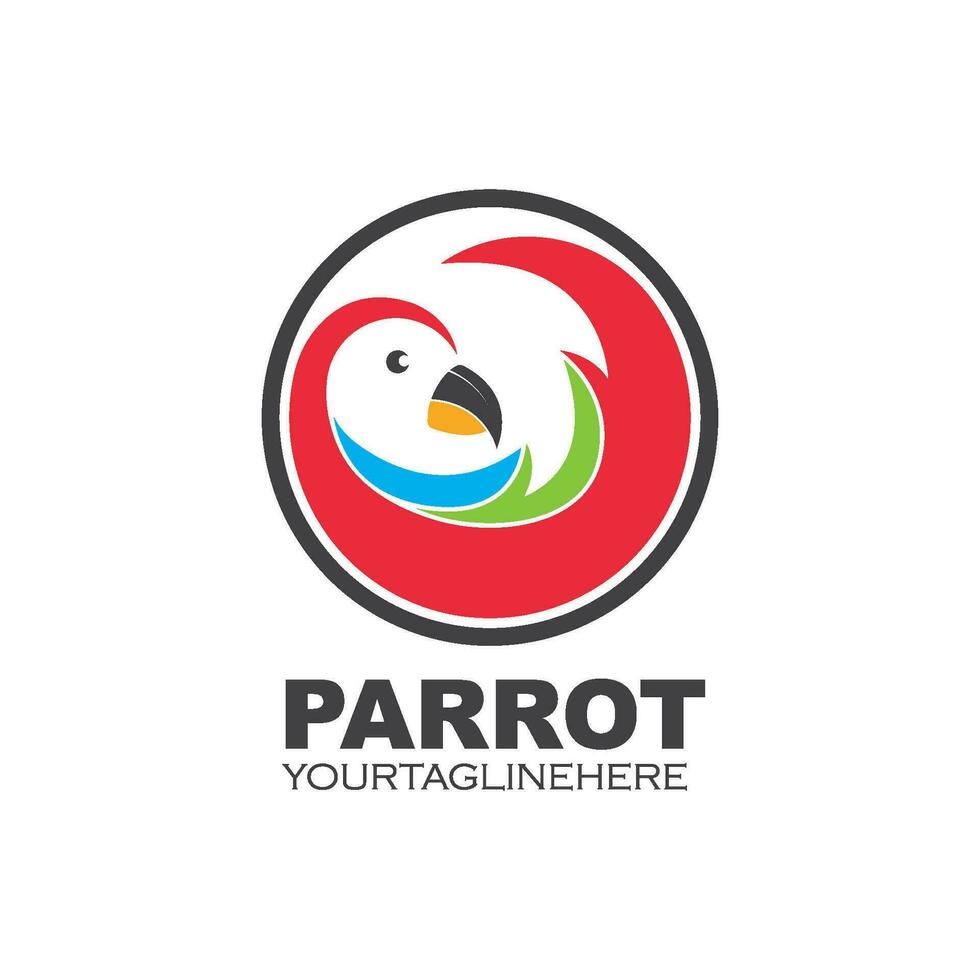 parrot illustration vector icon design