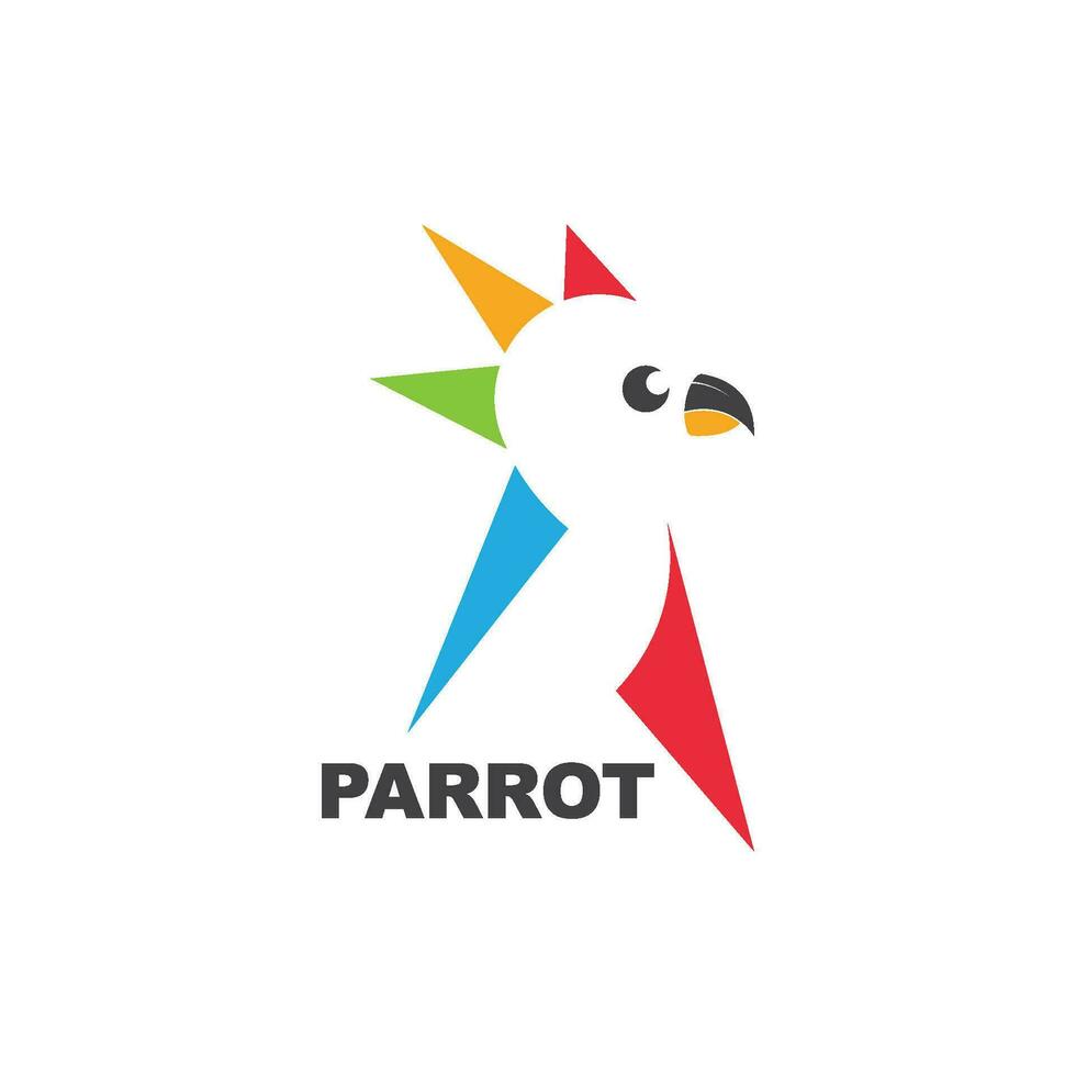 parrot illustration vector icon design