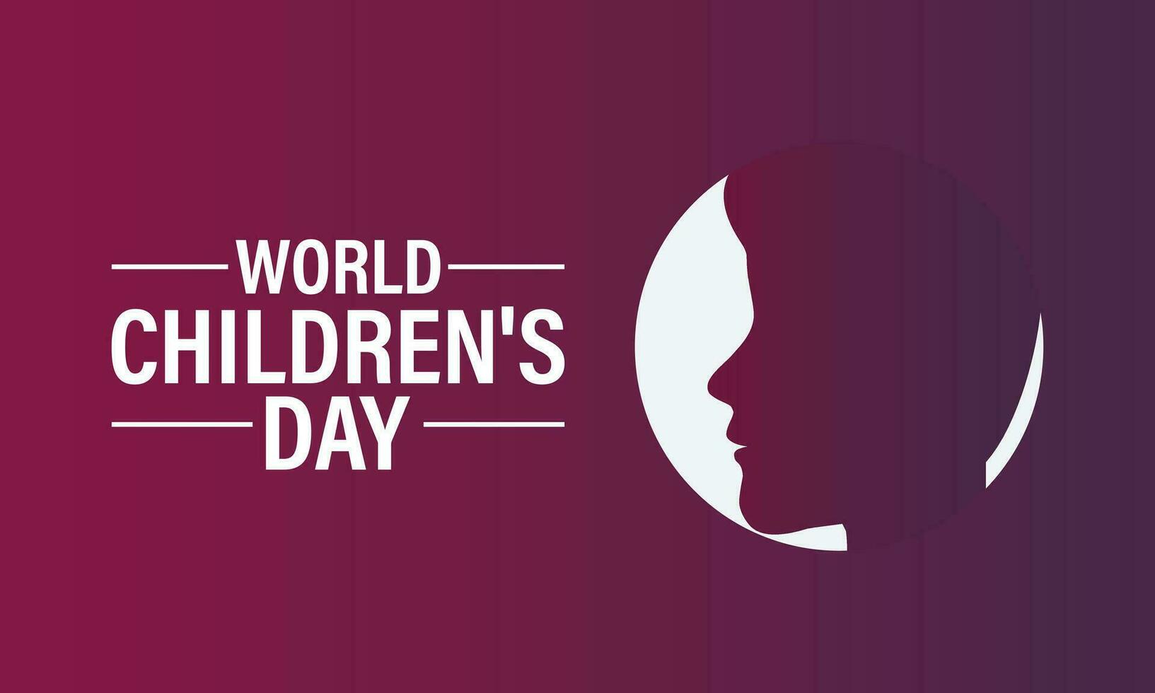 World Children's Day. November 20.Text inscription and Background, banner, card, poster, template. Vector illustration.