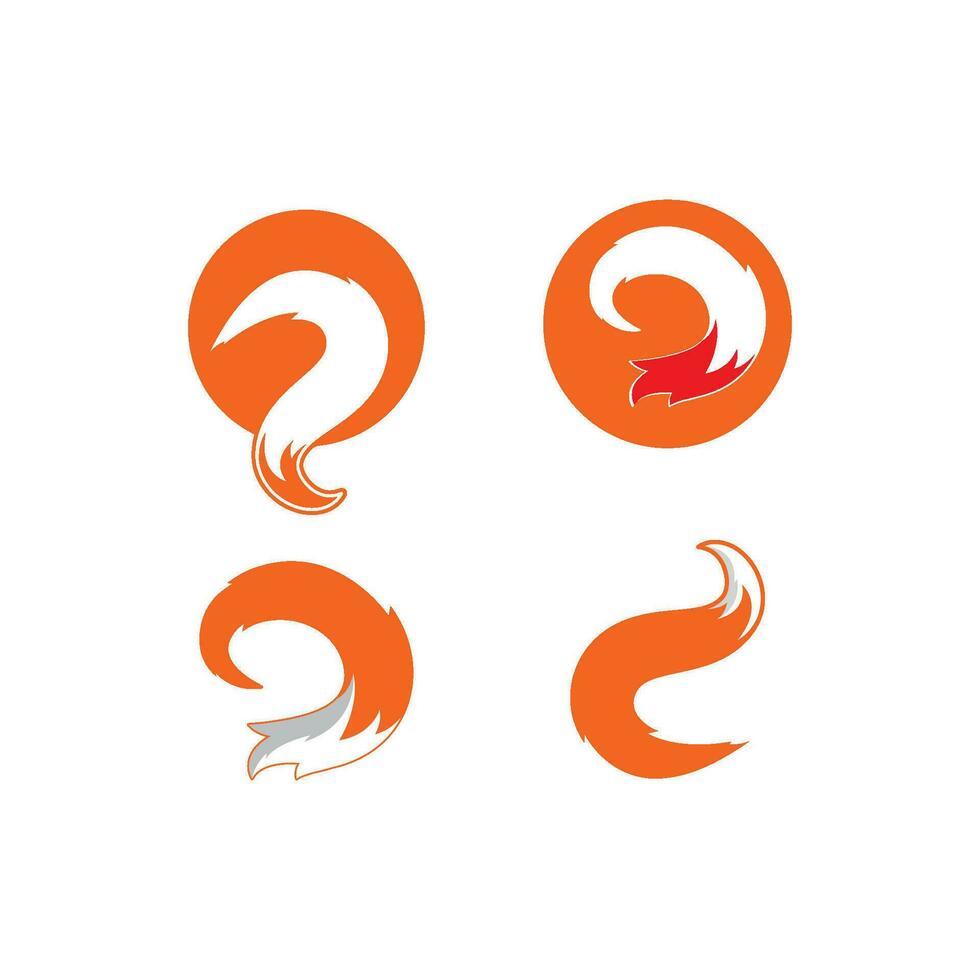 fox tail  icon vector template