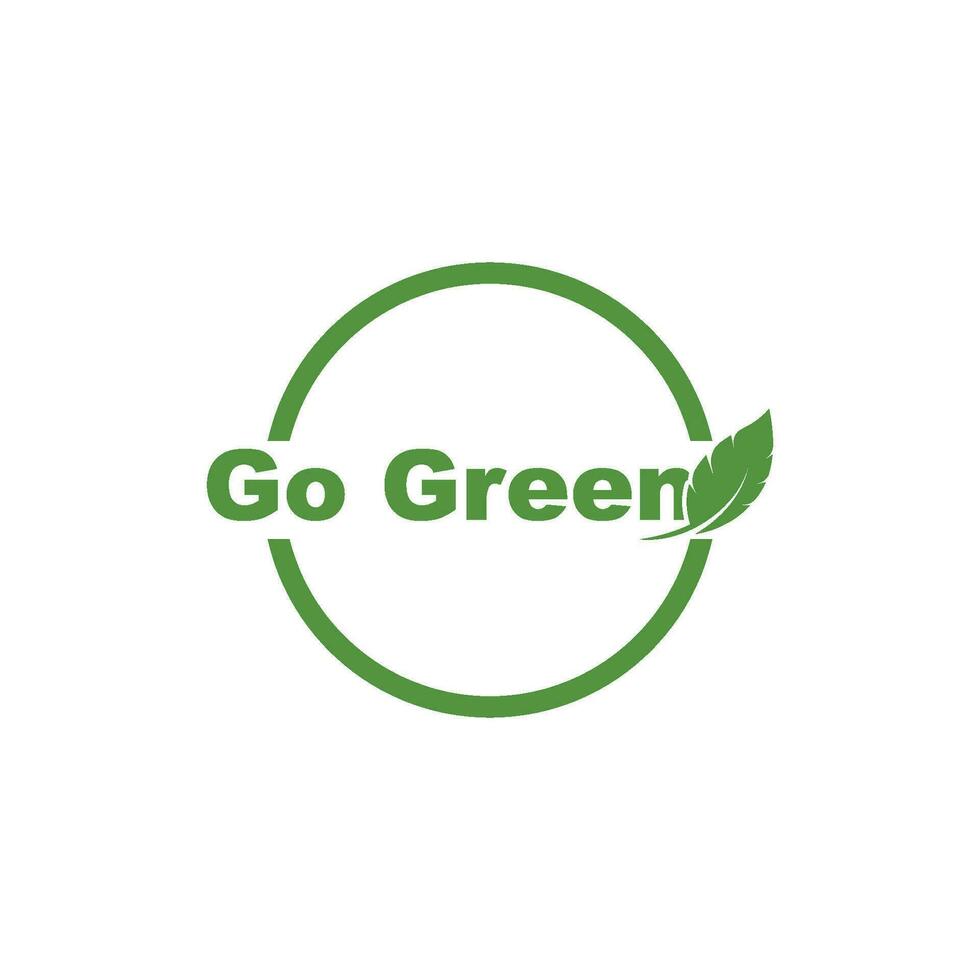 green leaf ecology nature element vector icon of go green