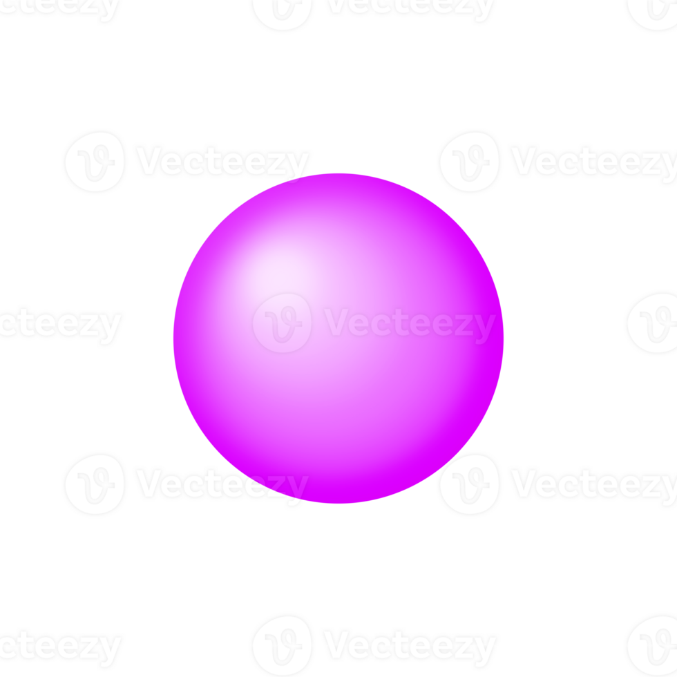 Purple magenta ball buttons with transparent background. png