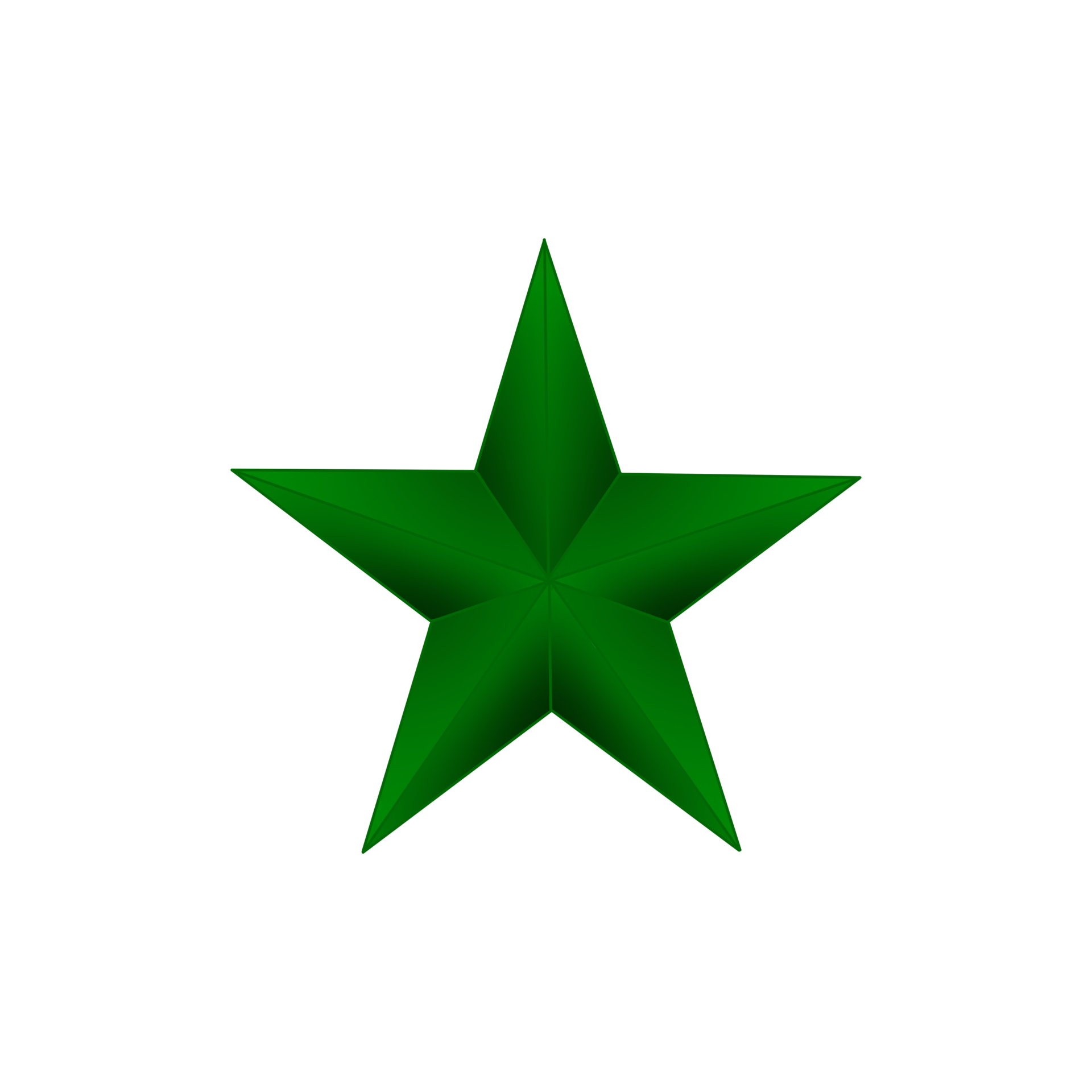 Green Five Pointed Star PNG Images, Star Clipart, Five Pointed