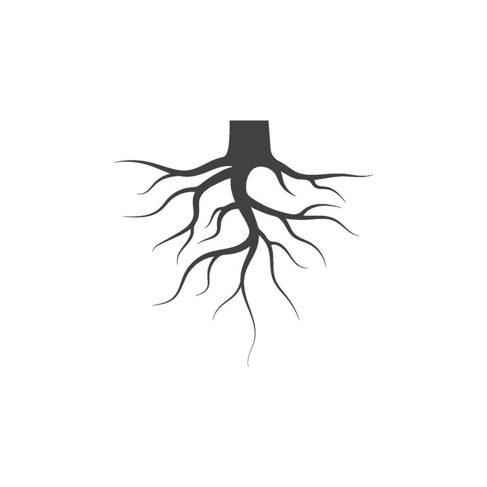 árbol raíces vector icono ilustración diseño