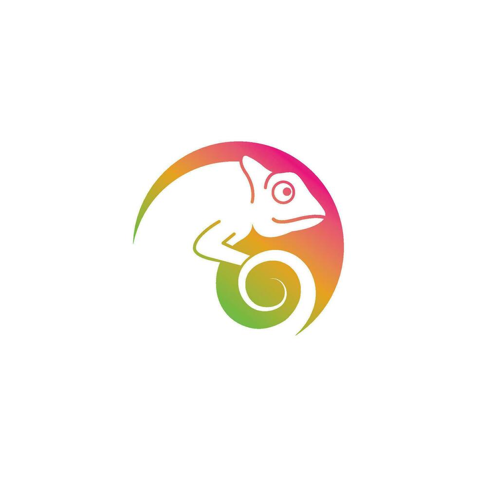 chameleon vector icon logo illustration design
