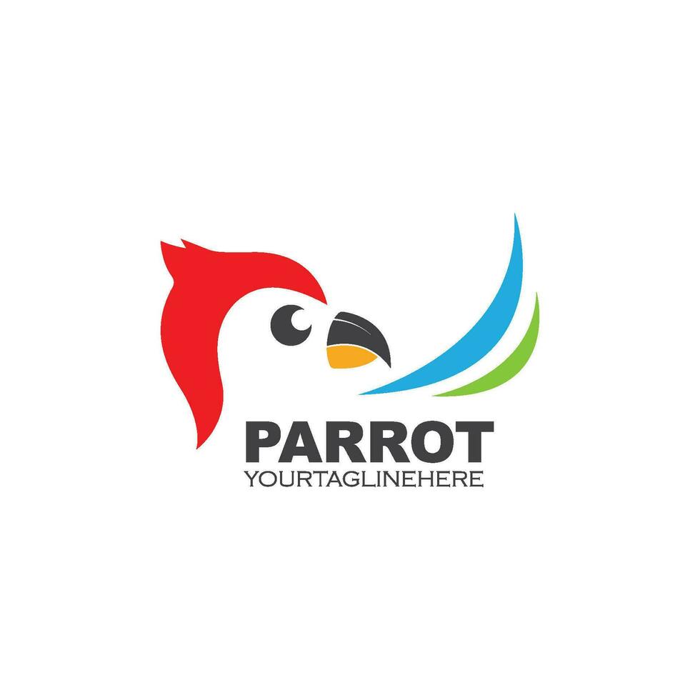 parrot illustration vector icon design