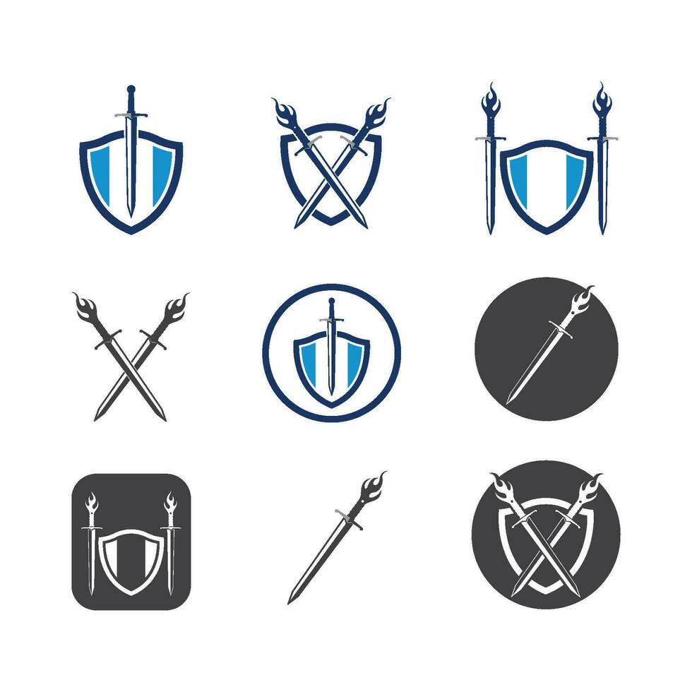 sword logo icon vector illustration design