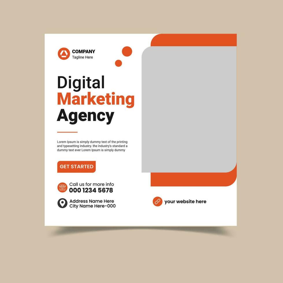Social Media Post Template vector