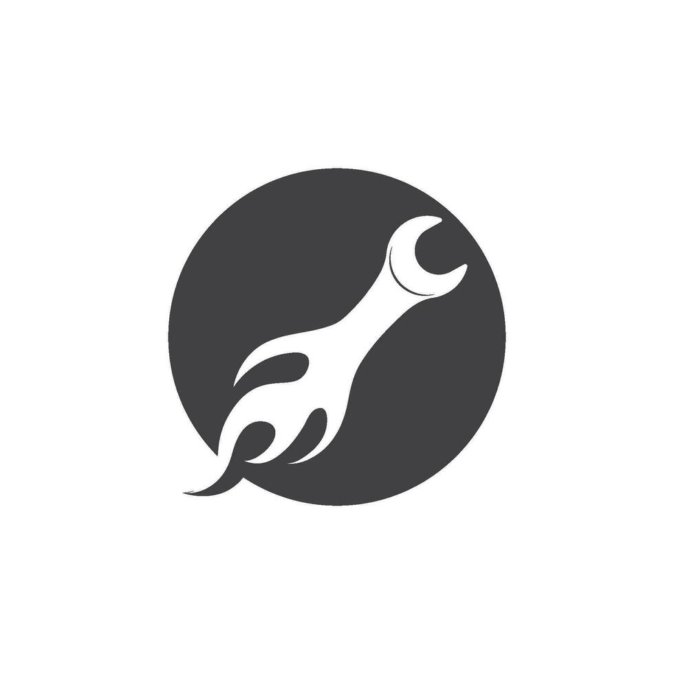 wrench vector illustration and icon of automotive repair